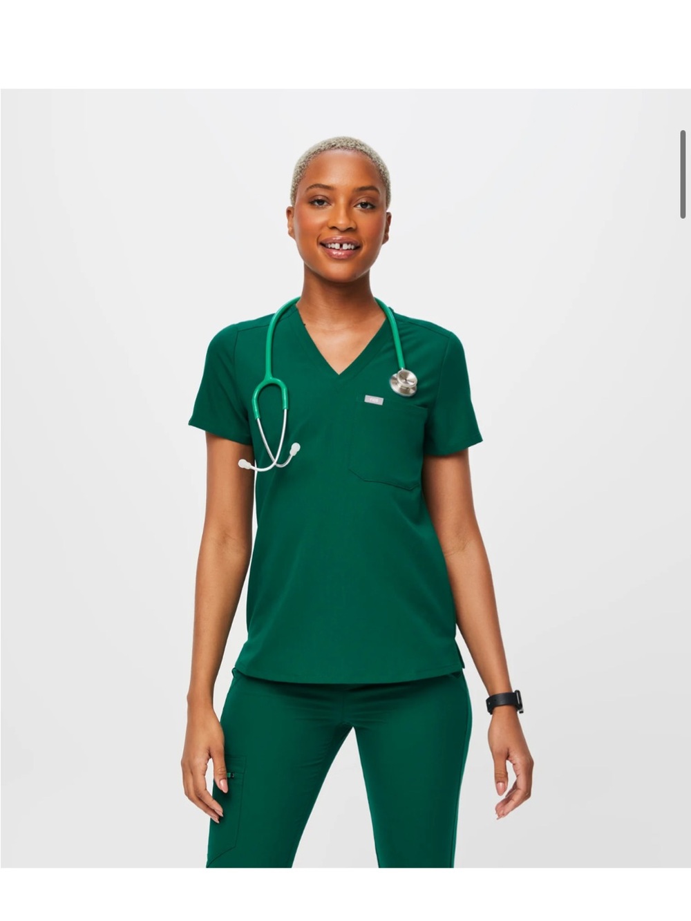 Figs Women's Hunter Green Set